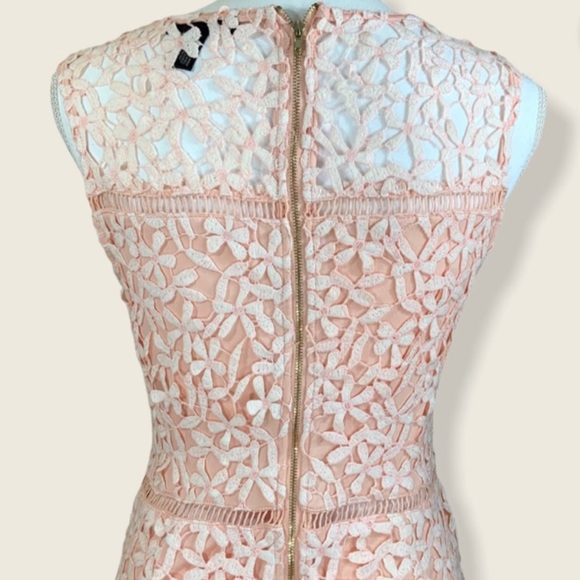 Pink Floral Knit Lace Dress - Picture 4 of 8